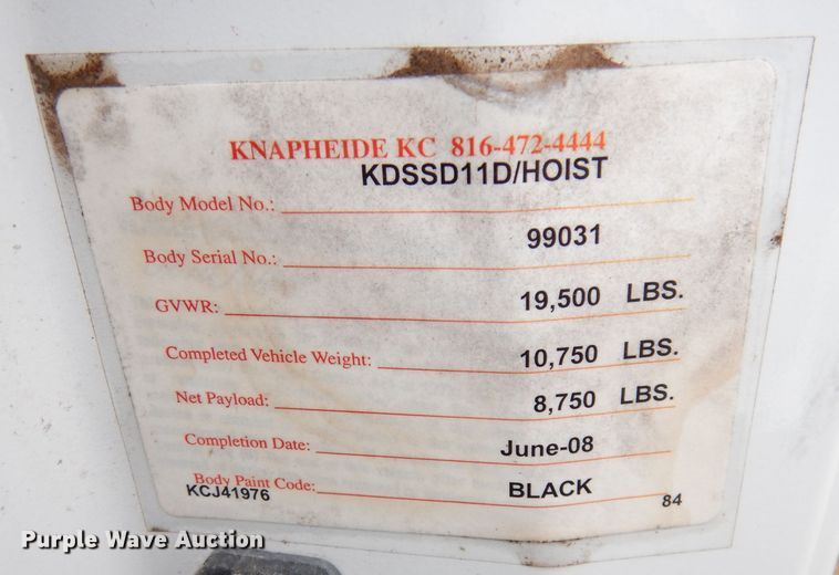 image for item DK3129 2008 Ford F550 Super Duty XL  dump truck