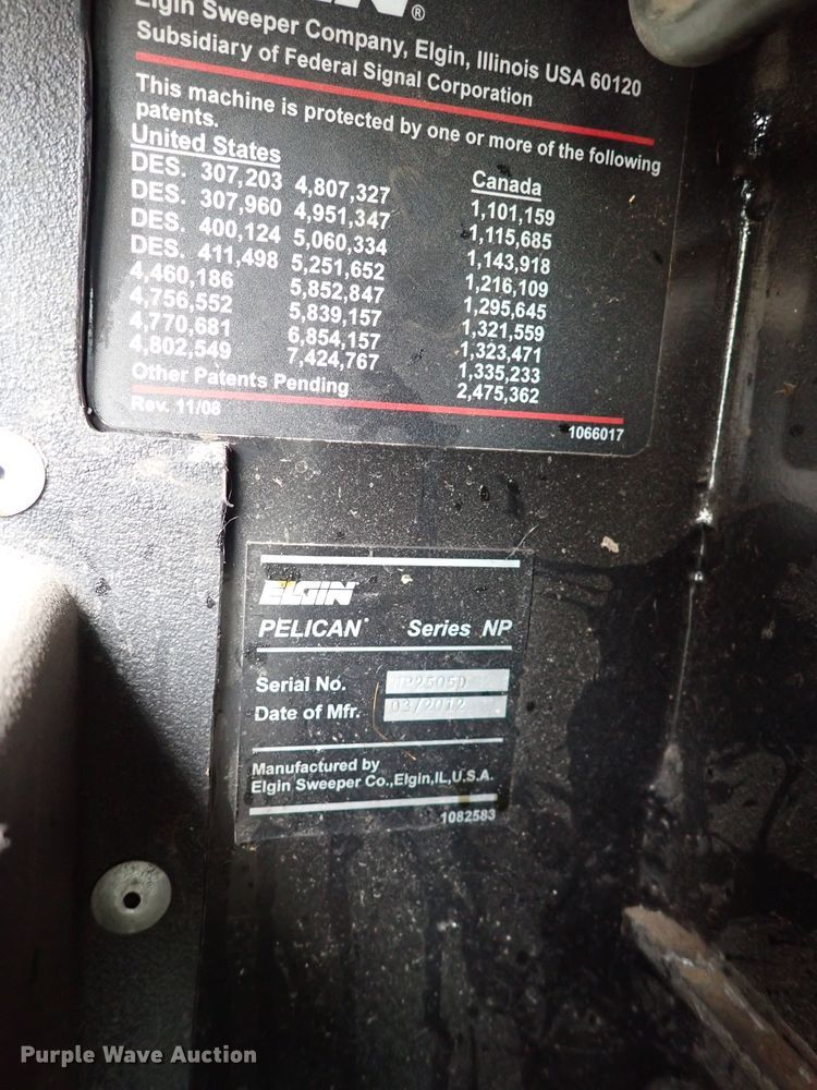 image for item DN2202 2012 Elgin Pelican NP  street sweeper truck