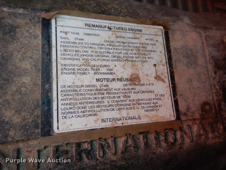 image for item DN5273 2007 International 7400 SFA  dump truck