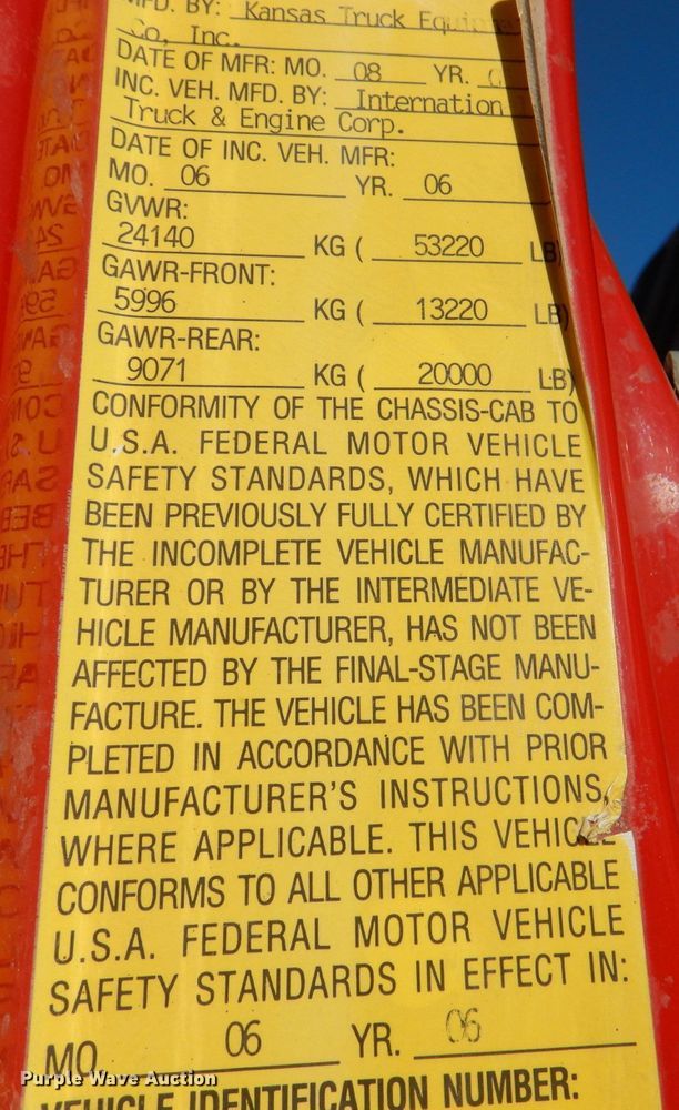 image for item DN5273 2007 International 7400 SFA  dump truck