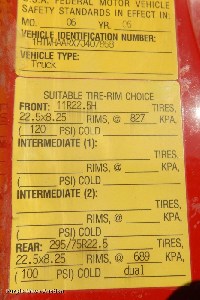 image for item DN5273 2007 International 7400 SFA  dump truck