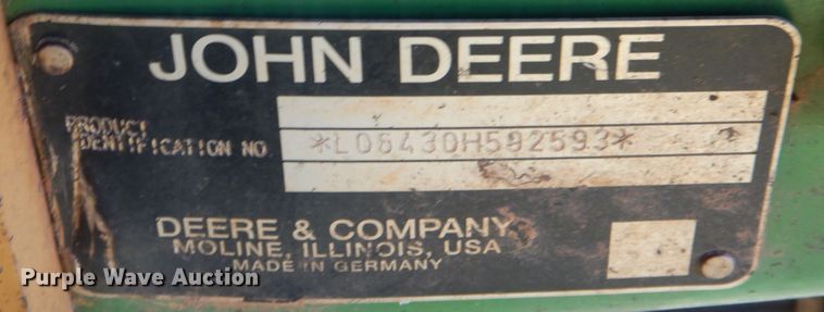 image for item DN6497 John Deere 6430  MFWD tractor