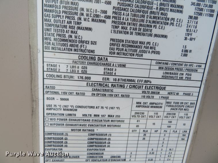 image for item DN7795 Lennox KGA180S4BM2Y  HVAC