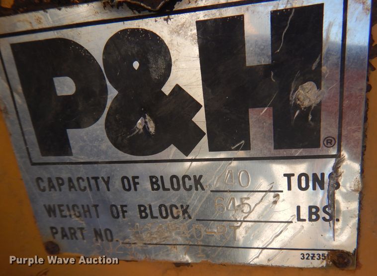 image for item DY9723 P&H crane block