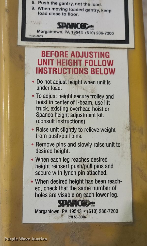 image for item EZ9195 Spanco  A-frame hoist