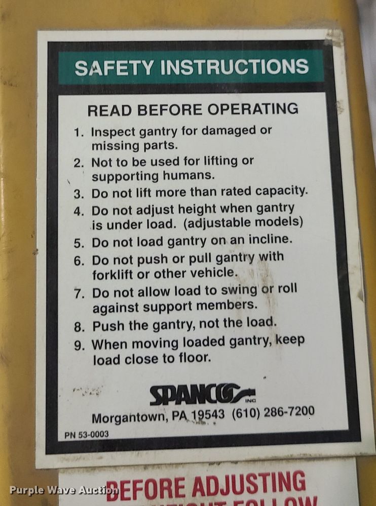 image for item EZ9195 Spanco  A-frame hoist