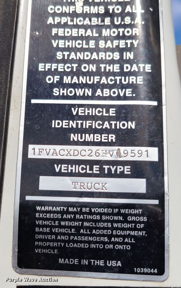 image for item EZ9213 2006 Freightliner Business Class M2 106  street sweeper truck