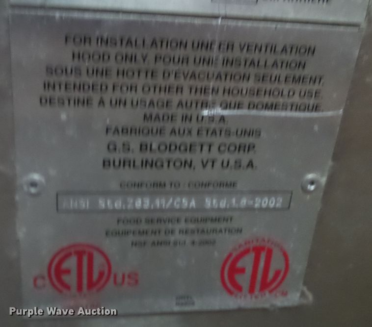 image for item HF9970 (2) Blodgett B14G/AB ovens