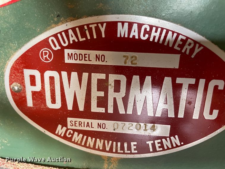 image for item II9438 Powermatic 72  table saw