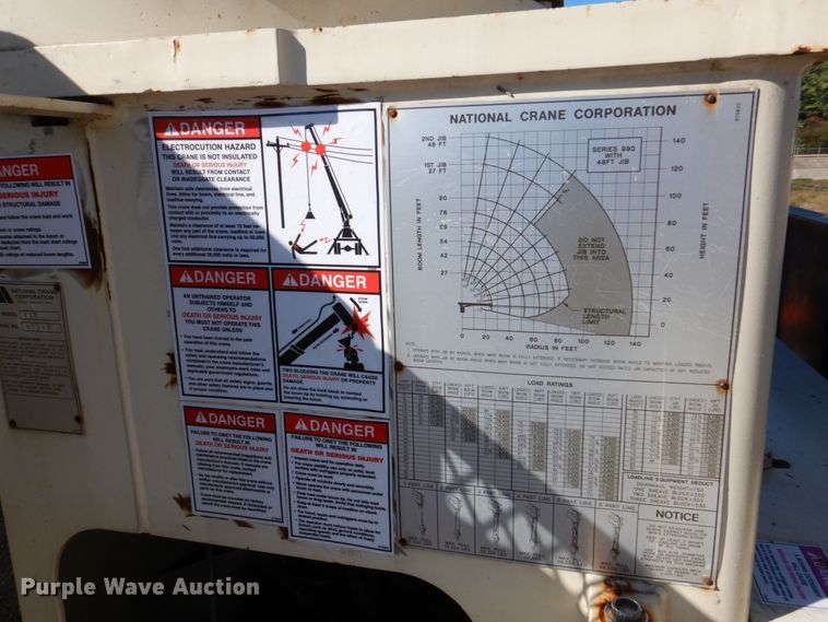image for item IM9500 1992 International 2554  crane truck