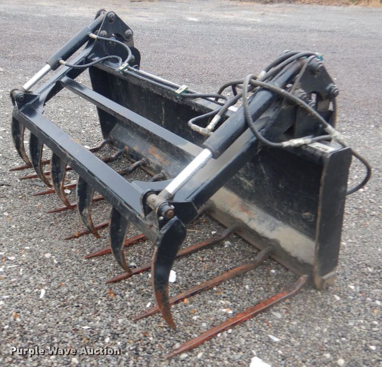image for item JF9928 S&H  skid steer grapple bucket