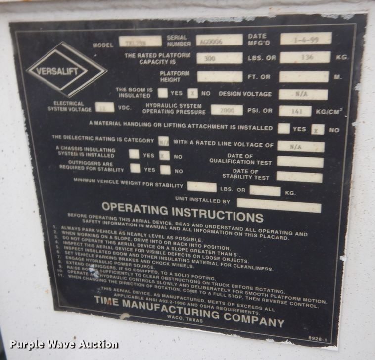 image for item KA9547 1999 Ford F450 Super Duty  bucket truck