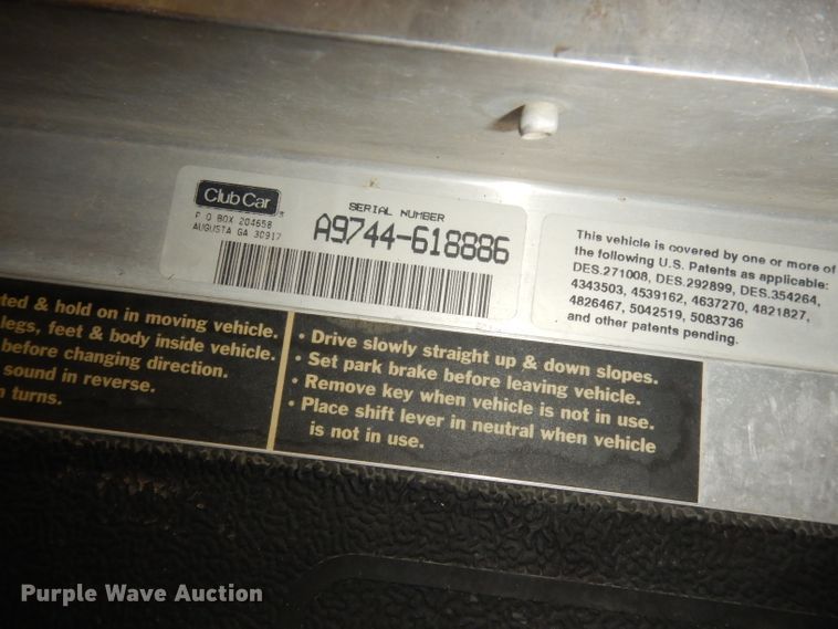 image for item KA9663 Club Car DS  golf cart