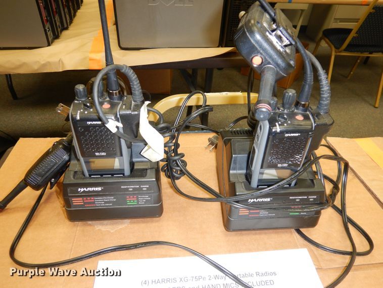 image for item KA9704 (4) Harris XG-75Pe two-way radios