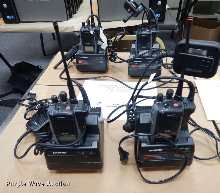 image for item KA9704 (4) Harris XG-75Pe two-way radios