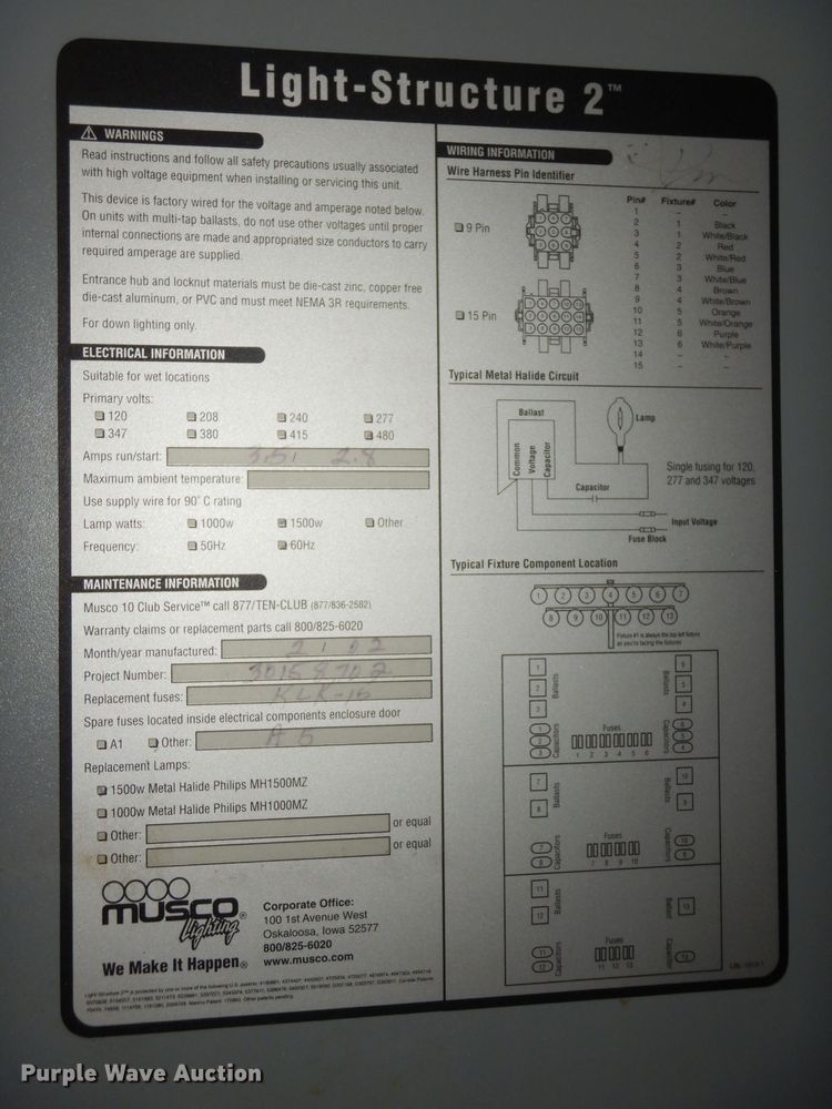 image for item KA9798 Approximately 40 ballfield lights