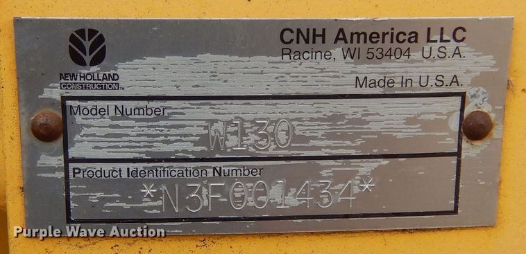 image for item KO9212 2004 New Holland W130TC  wheel loader