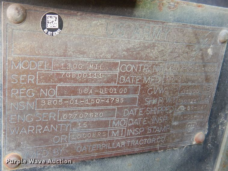 image for item KO9227 Caterpillar 130G  motor grader