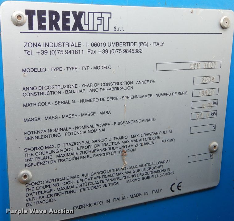 image for item KO9231 2008 Genie GTH-3007  telehandler