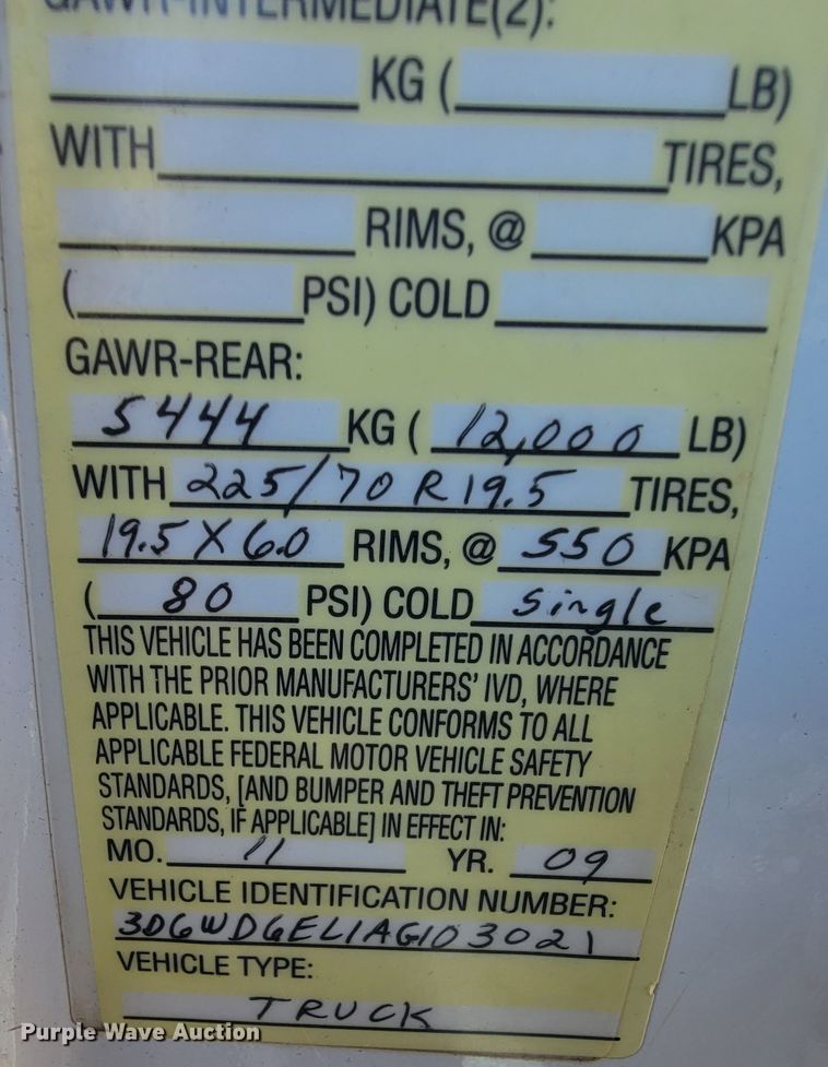 image for item KQ9110 2010 Dodge Ram 4500  truck cab and chassis