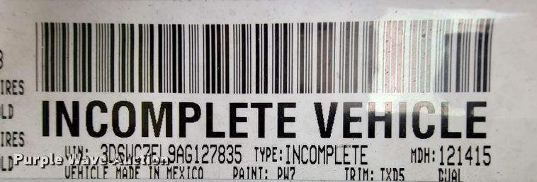 image for item KQ9201 2010 Dodge Ram 5500  bucket truck