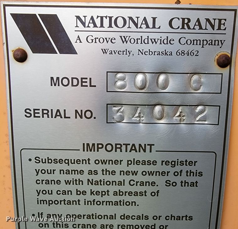 image for item KQ9202 2002 Sterling LT8500  crane truck