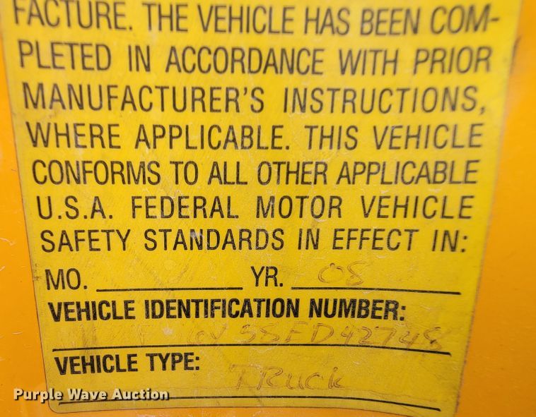 image for item KQ9207 2008 Ford F450 Super Duty  utility / service truck