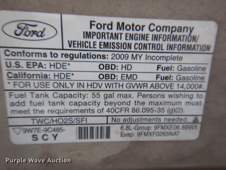 image for item KY9696 2009 Ford E450  shuttle bus