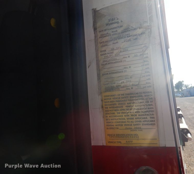 image for item DA5482 2000 Rosenbauer RIV  pumper fire truck