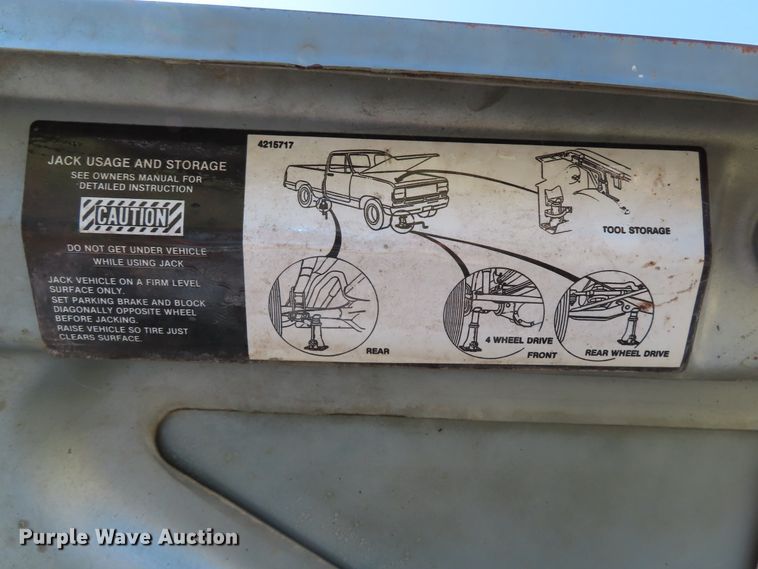 image for item DJ7430 1987 Dodge D150  pickup truck