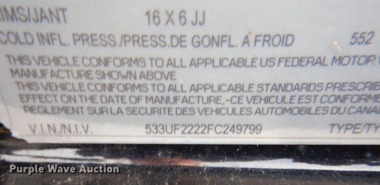 image for item DK1268 2015 H&H  utility trailer