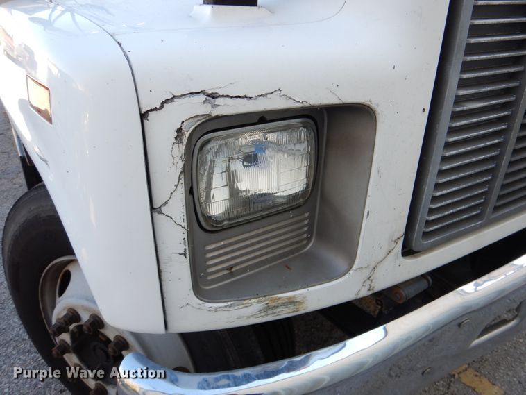 image for item DK1277 1995 Chevrolet Kodiak  flatbed truck with boom ladder