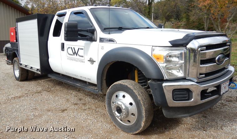image for item DK3108 2012 Ford F550 Super Duty XLT  SuperCab flatbed truck