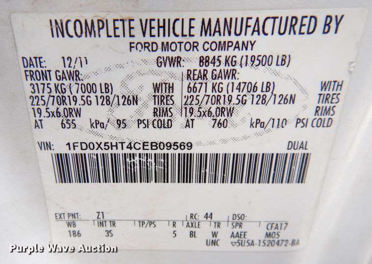 image for item DK3108 2012 Ford F550 Super Duty XLT  SuperCab flatbed truck