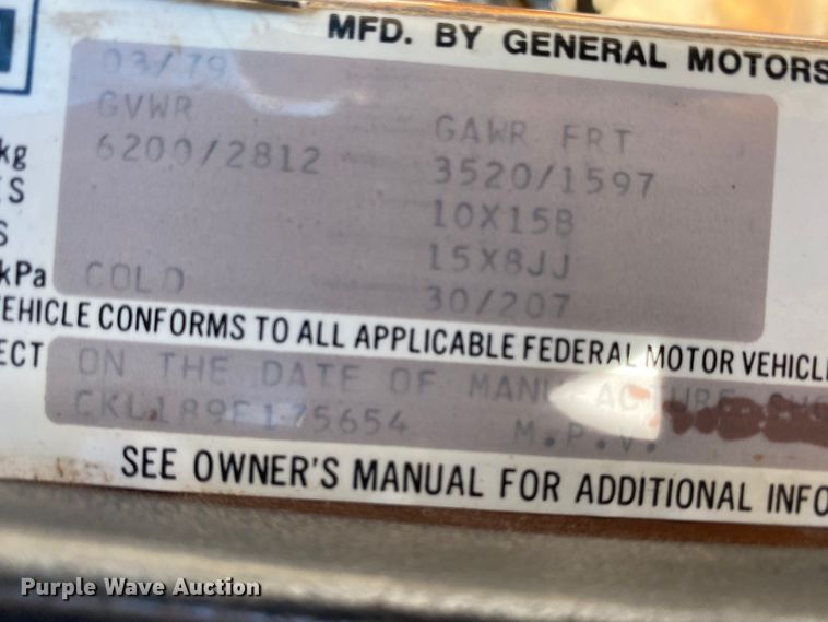 image for item DL6131 1979 Chevrolet Blazer  SUV