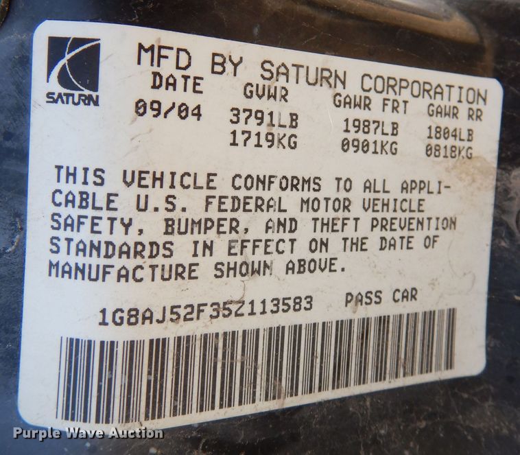 image for item DN5334 2005 Saturn Ion