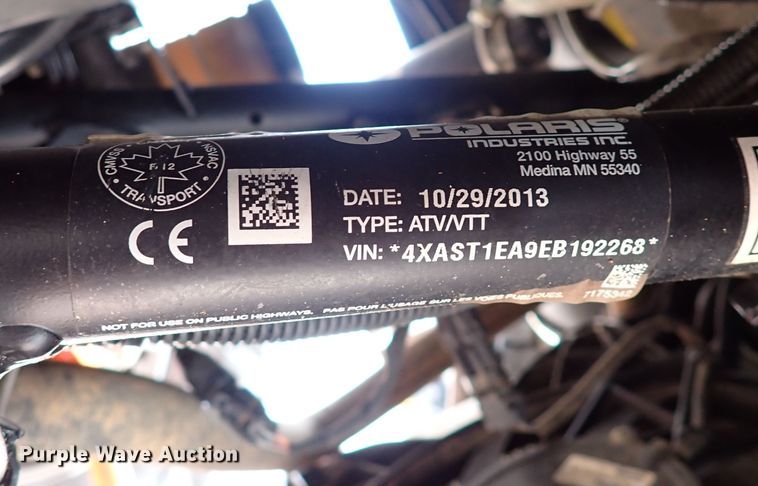 image for item IC9580 2014 Polaris RZR1000  utility vehicle