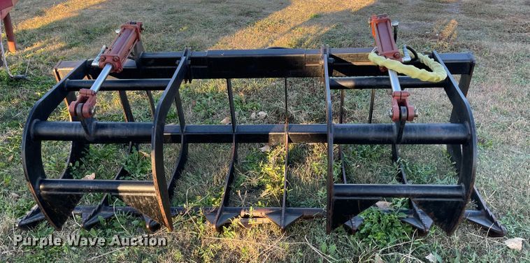image for item IK9587 77"W skid steer rock grapple bucket