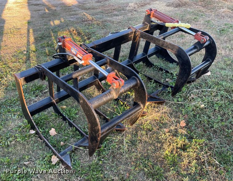 image for item IK9587 77"W skid steer rock grapple bucket