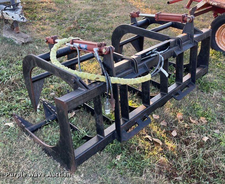 image for item IK9587 77"W skid steer rock grapple bucket