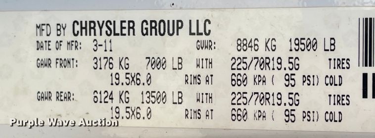 image for item IK9606 2011 Dodge Ram 5500  Crew Cab utility / service truck