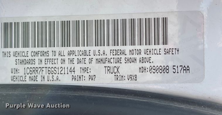 image for item IK9626 2016 Dodge Ram 1500  Quad Cab pickup truck