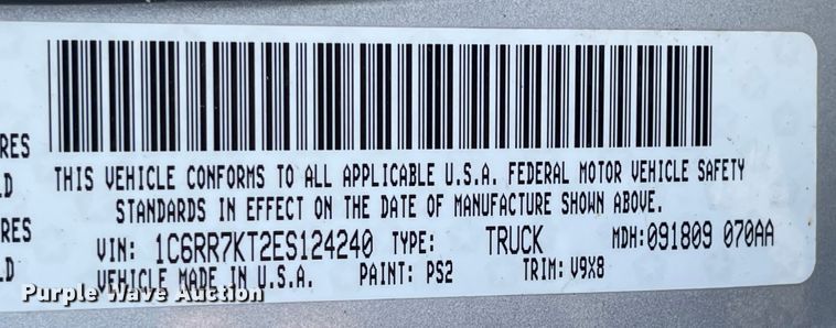 image for item IK9627 2014 Dodge Ram 1500  Crew Cab pickup truck