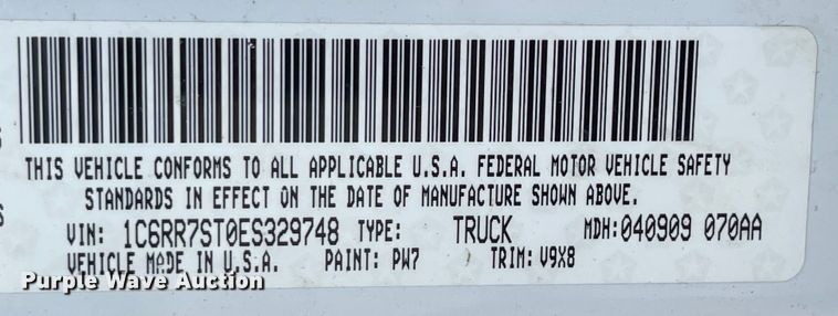 image for item IK9632 2014 Dodge Ram 1500  Crew Cab pickup truck