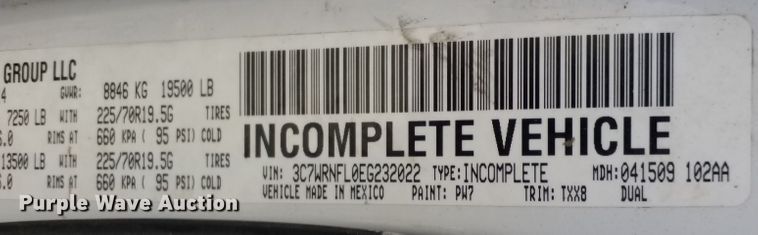 image for item IK9637 2014 Dodge Ram 5500  Crew Cab flatbed truck