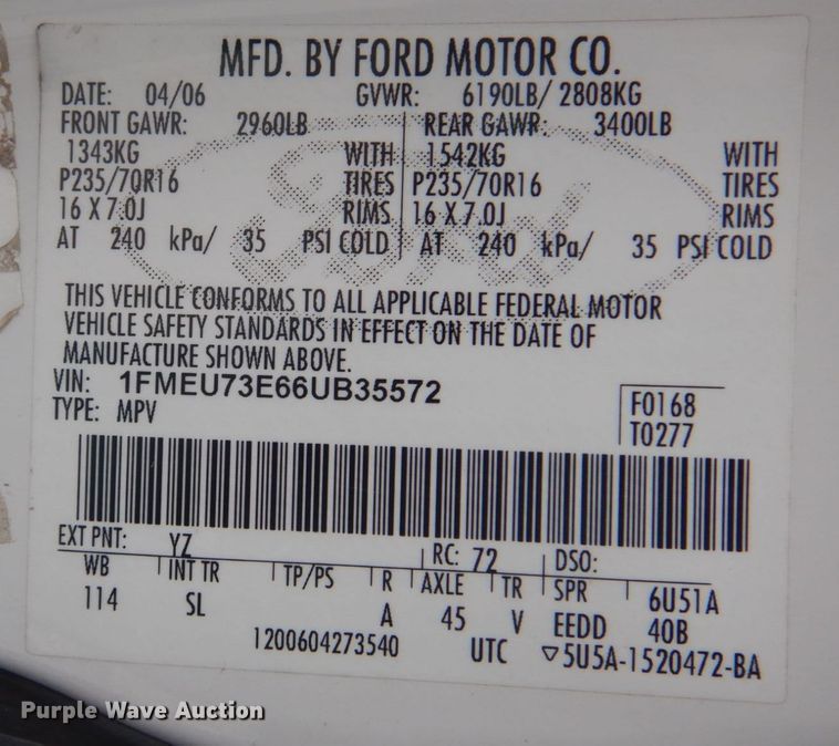 image for item IM9535 2006 Ford Explorer XLT  SUV