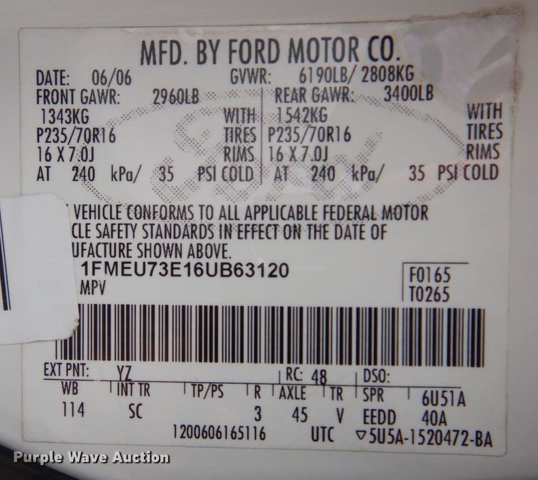 image for item IM9536 2006 Ford Explorer XLT  SUV