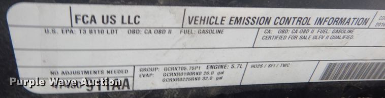 image for item IV9506 2016 Dodge Ram 1500  Crew Cab pickup truck