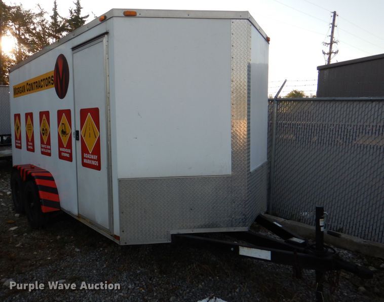 image for item JS9184 2013 Arising Industries 714VTRW  enclosed cargo trailer