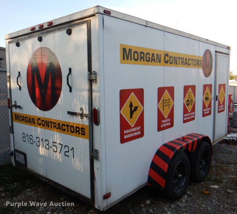 image for item JS9184 2013 Arising Industries 714VTRW  enclosed cargo trailer